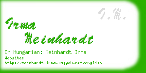 irma meinhardt business card